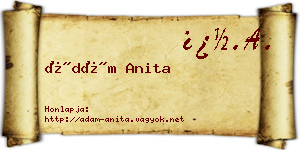 Ádám Anita névjegykártya
